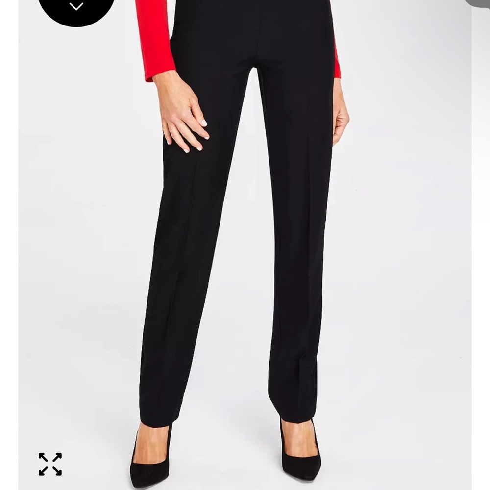 INC International Concepts Black Straight-Leg Pants